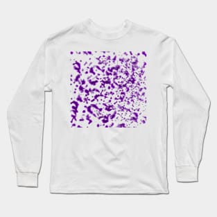 Paint Spatter Purple Long Sleeve T-Shirt